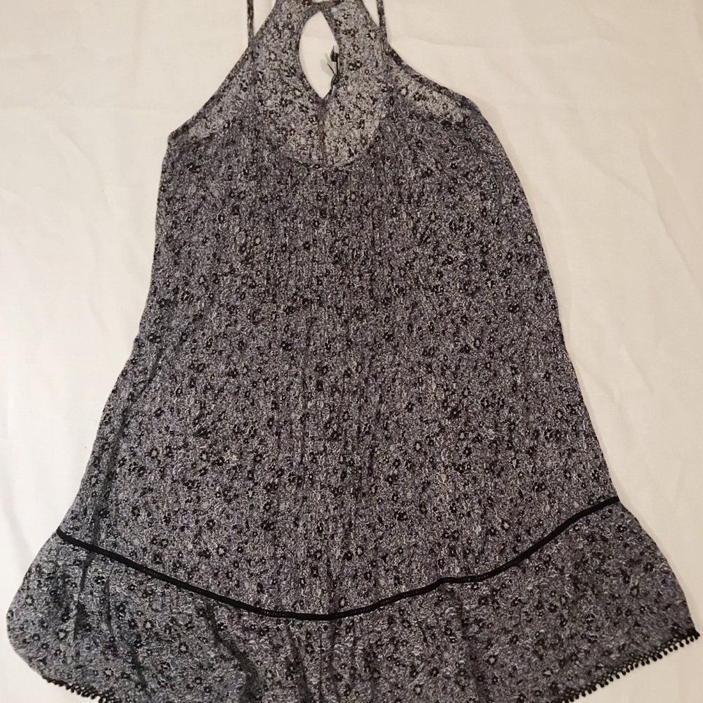Dark blue floral dress